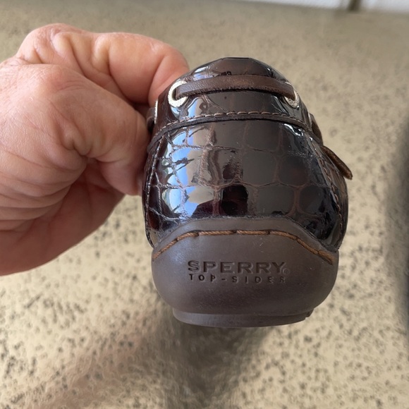 SPERRY TOP SIDERS SHINY BROWN - Picture 4 of 6